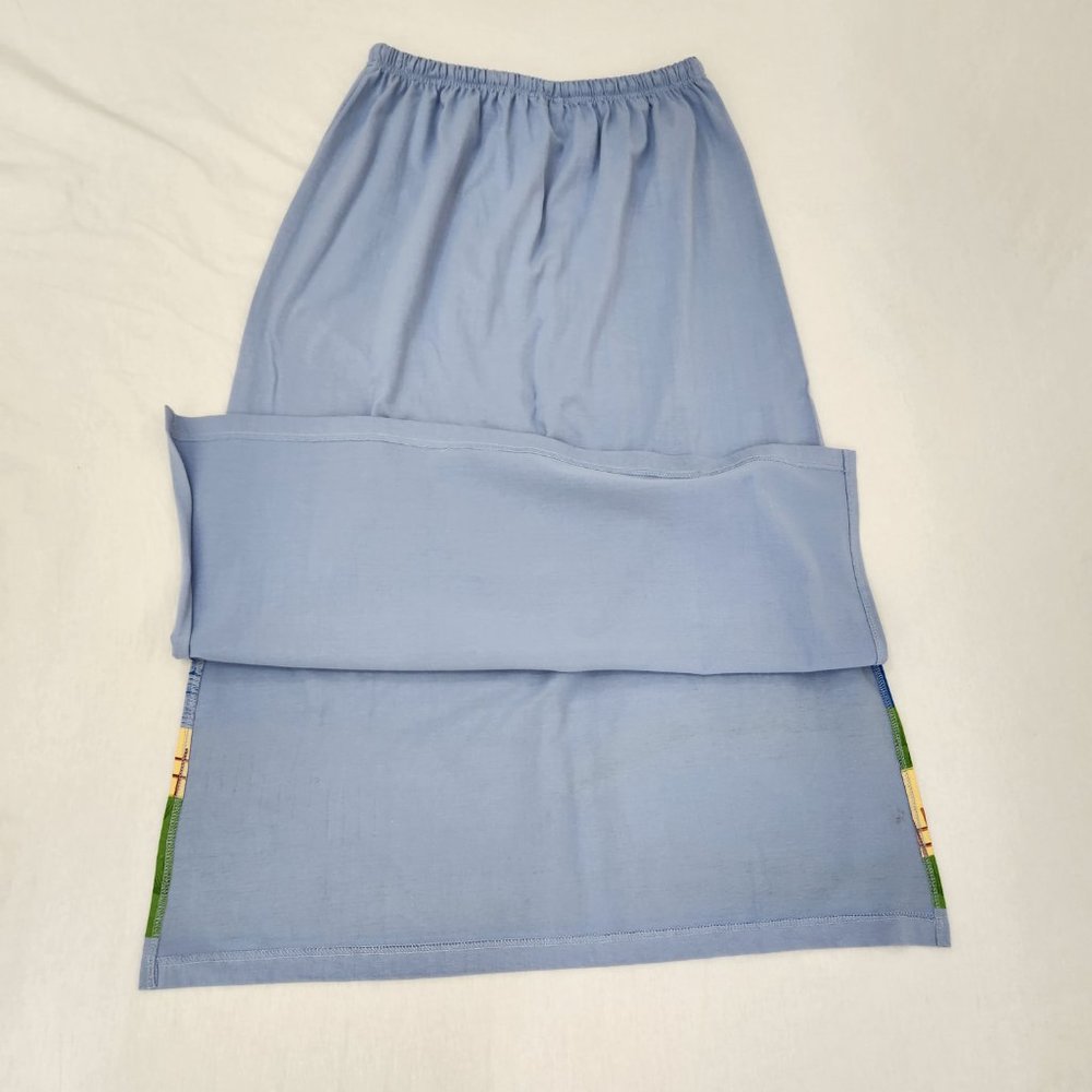 Vintage KAKTUS Fairy Artsy Blue Printed Novelty Set of Two T-Shirt/Skirt Size L. - Picture 12 of 16